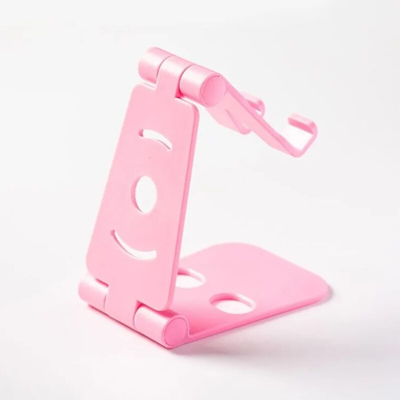 Il Supporto Del Telefono portatile Desktop Del Basamento Mobile Per Tablet Universale del telefono Delle Cellule di Plastica Scrivania Pieghevole Del Basamento Del Telefono per il iPhone Andorid: Circle-Pink