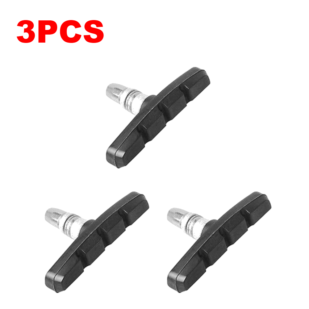 Pastillas de freno para bicicleta de montaña y carretera, soporte de freno en V, bloques de zapatos, llanta de fricción de goma, 1-10 piezas: Rojo