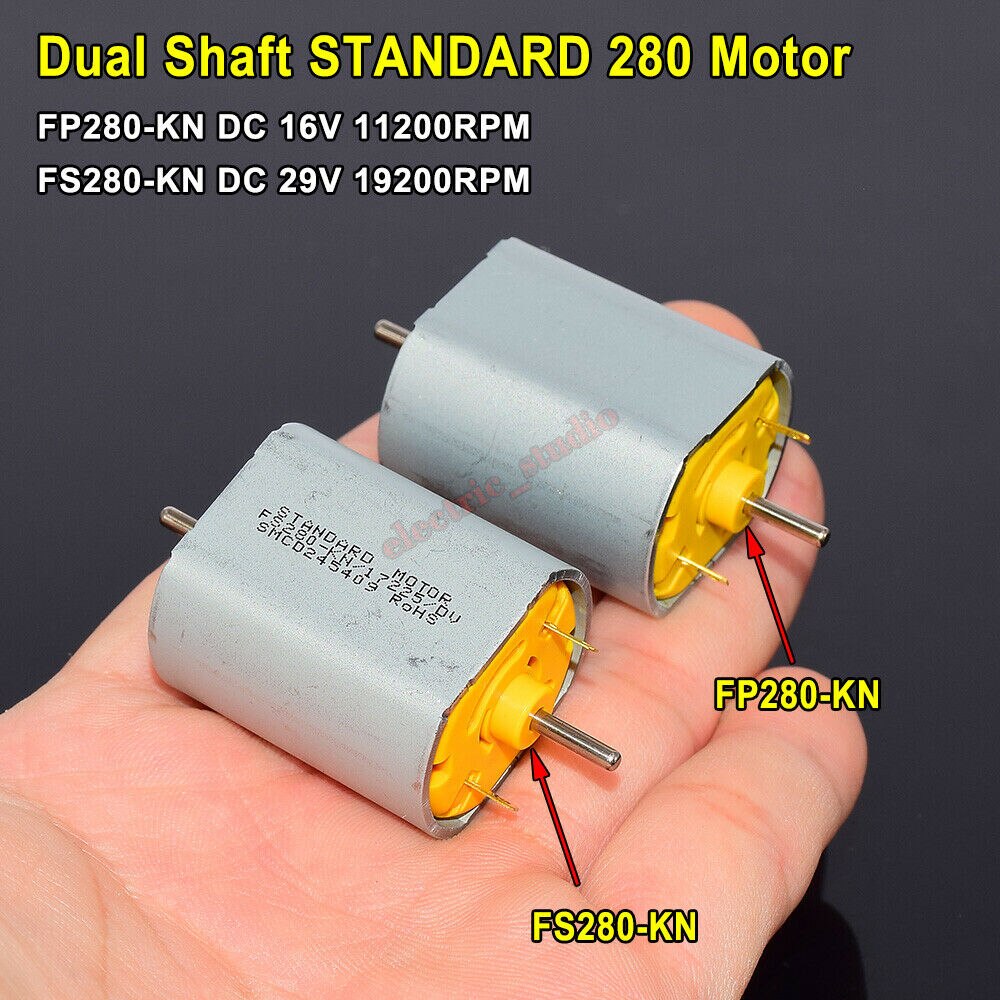 Standaard FS280-KN Motor / FP280-KN Motor Dc 16V 29V Grote Koppel Dual As High Speed Deurslot Van auto