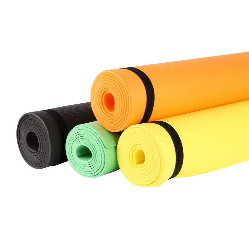 Indoor Yoga Mat, Anti-Slip En Waterdicht, Goede Elasticiteit, , Groene Orange Geel
