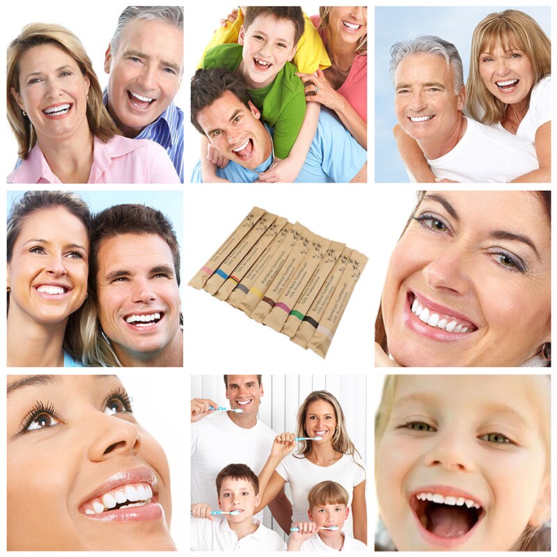 Portable Bamboo Soft Wood Toothbrush Eco Friendly Oral Hygiene Teeth Brushes Adult Oral Care Cleaning Healthy Products
