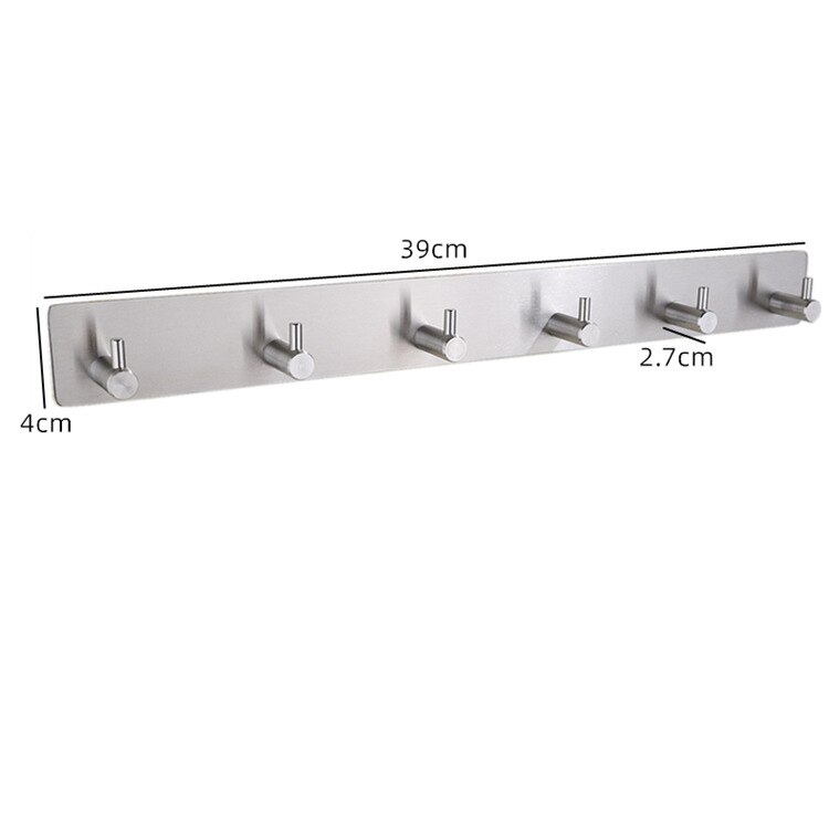ULA Stainless Steel Holder Hook 3M Sticker Adhesive 1pc Door Clothes Coat Hat Hanger Hanger Towel Clothes Robe Rack Free Punch: A61311-3