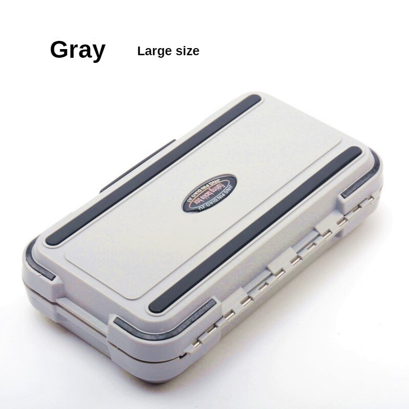 WolFAce 20CM Fishing Tackle Box 28 Grids Compartments 4Color Fish Lure Line Hook Fishing Tackle Fishing Accessories Box: Grey Large