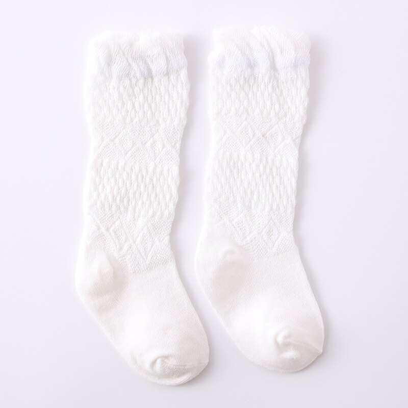 Peuter Infant Mesh Ultra-Dunne Transparante Baby Knie Sokken Zomer Dunne Over Knie Hoge Mosquito Sokken Jongens Meisjes Kind kousen: white / 1-3 Y