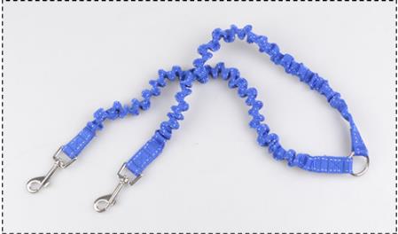 Laisse de chien sans emmêlage coupleur | Double chiot/grand chien, marcheur réglable, séparateur de laisse de plomb, formation de chiens bon marché: blue