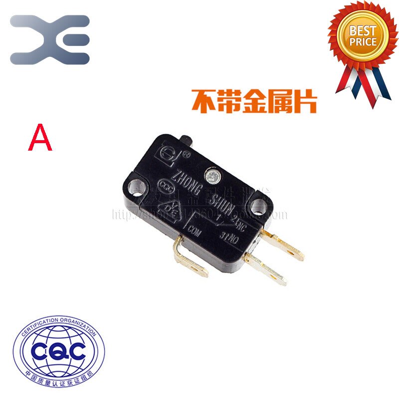 3-Pin Micro-Switch Rice Cooker Parts Switch Trip Switch Copper Plug Silver Contact 16A 250V