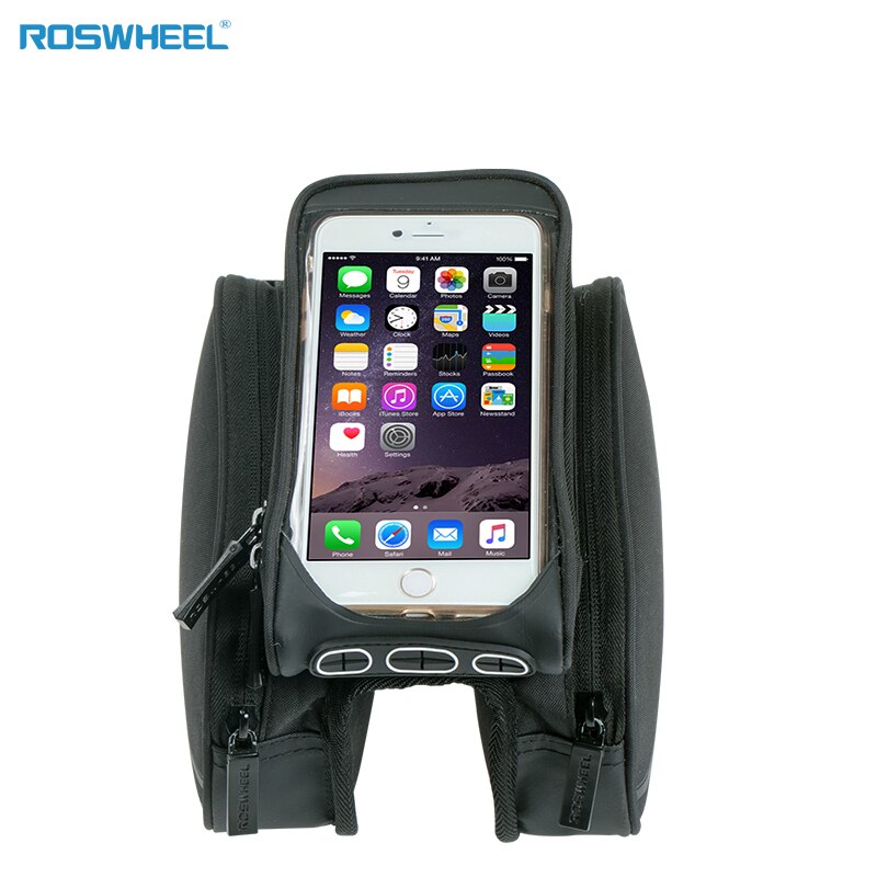 ROSWHEEL Fiets Smart Phone Bag 5.7 inch Grote Touch Screen MTB Racefiets Fietsen Top Frame Tube pannier