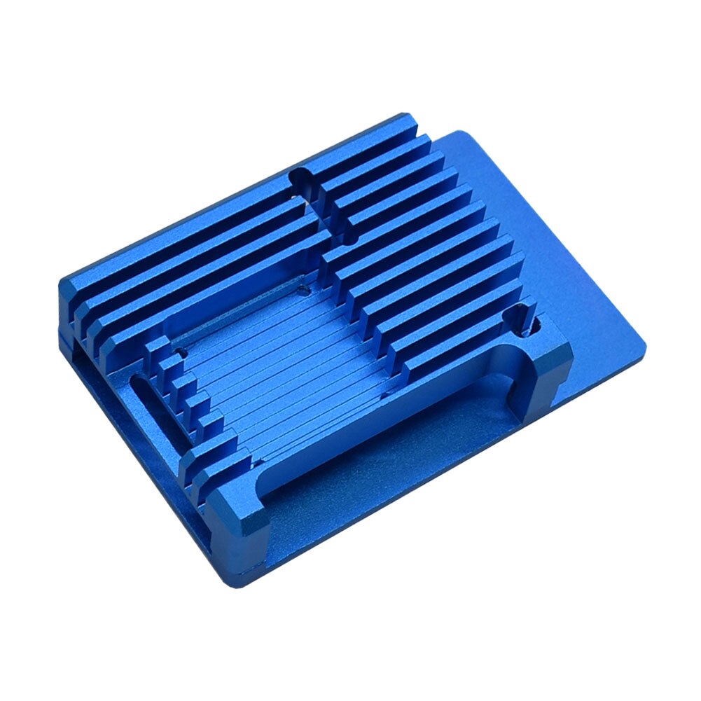 DIY Cooling Box Module Metal Shell Box Aluminum Alloy Raspberry Pi 4B high Aluminum Alloy CNC Shell Ultra-Thin Metal She: Blue