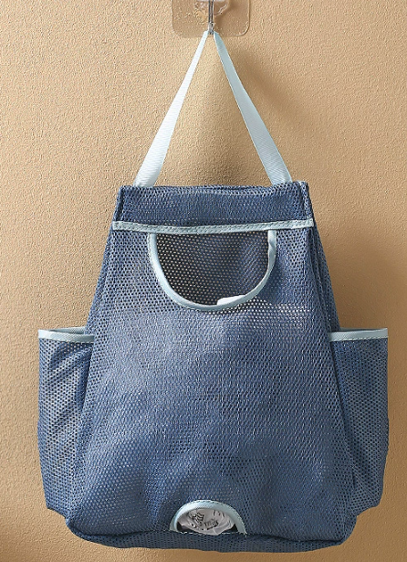 Soporte de bolsa de plástico, dispensador de bolsas de basura, bolsas de plástico para comestibles, soporte grande para bolsas de comestibles, almacenamiento colgante de malla transpirable: plum
