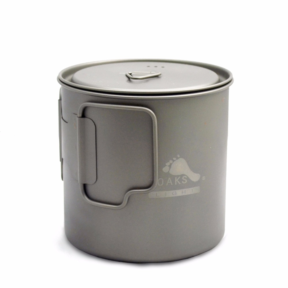 TOAKS Camping Titanium Pot 650 ml Cup Ultralight Draagbare Titanium Kom POT-650-L