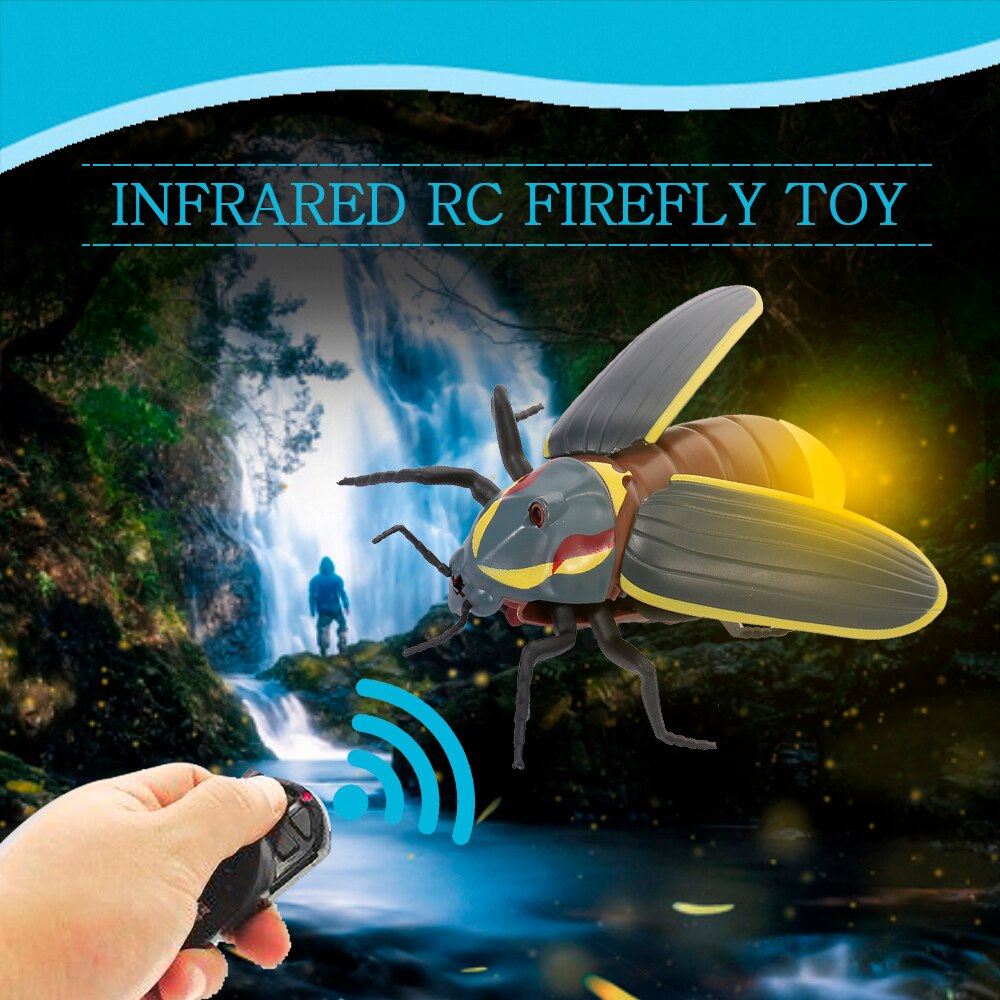 Fjernbetjening ildflue legetøj simuleret insekt legetøj infrarød sensing bærbar med let rc legetøj til børn