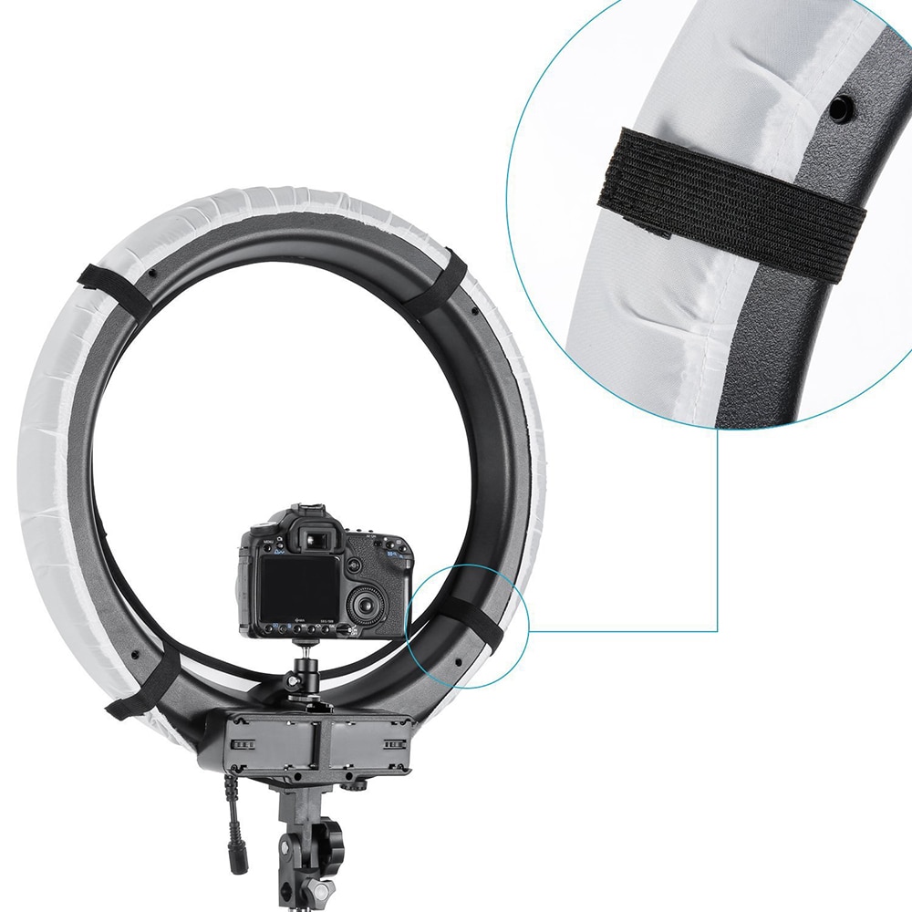 Foldable 12/10/8 Inch Soft Box Diffuser Easy To Install Ring Fill Light Diffuser Ring Fluorescent Lamp Flash Cover