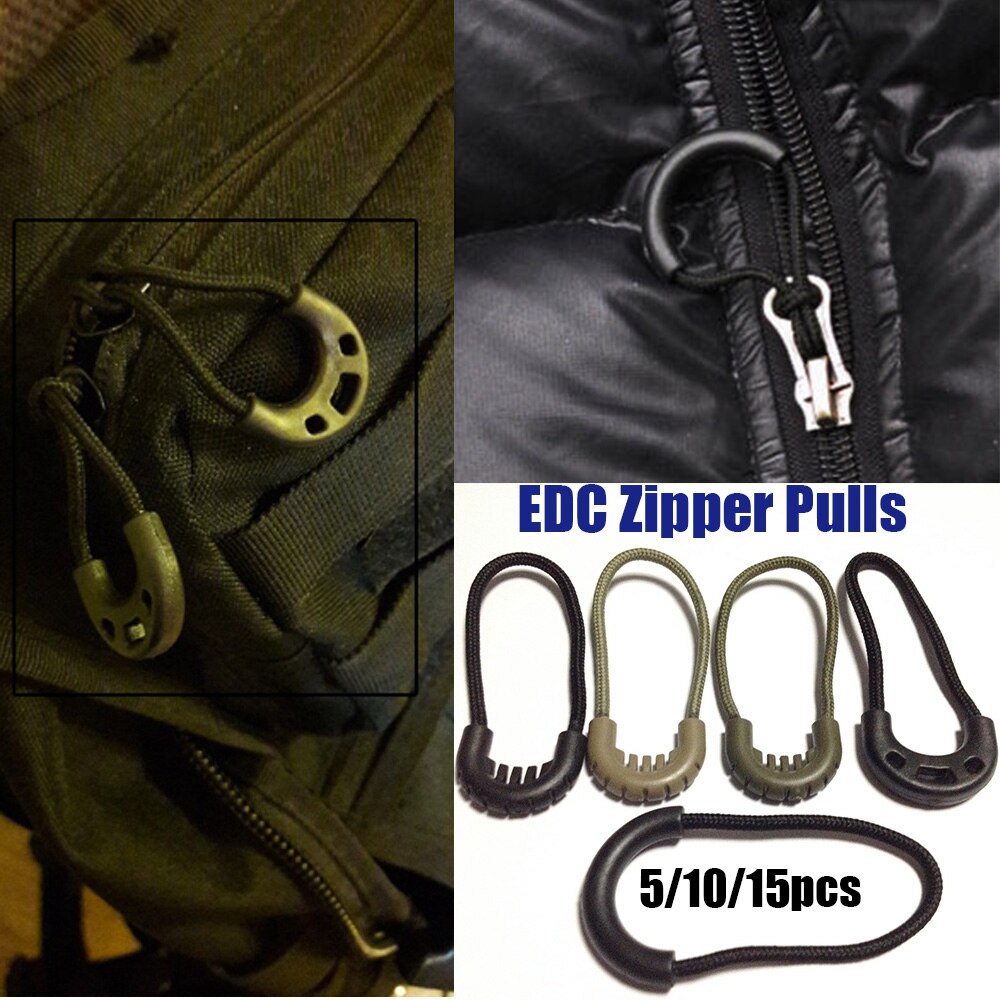 Clothing Bags Clip Buckle Suitcase Tent Backpack Ends Lock Zips Cord Rope Pullers Zip Puller Replacement Zipper Pull