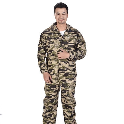 Summer thin Work overalls Male Labor protection Camouflage Jumpsuit Plus Size Tooling Uniform workwear one piece Coveralls 61406