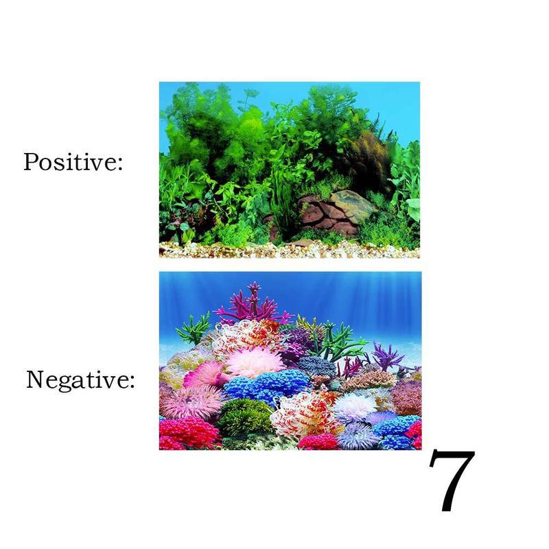 Ezlife 1 pc hav landskab plakat akvarium baggrund dekorere baggrund fisk maleri 3d baggrund akvarium  i6 t 6: 7