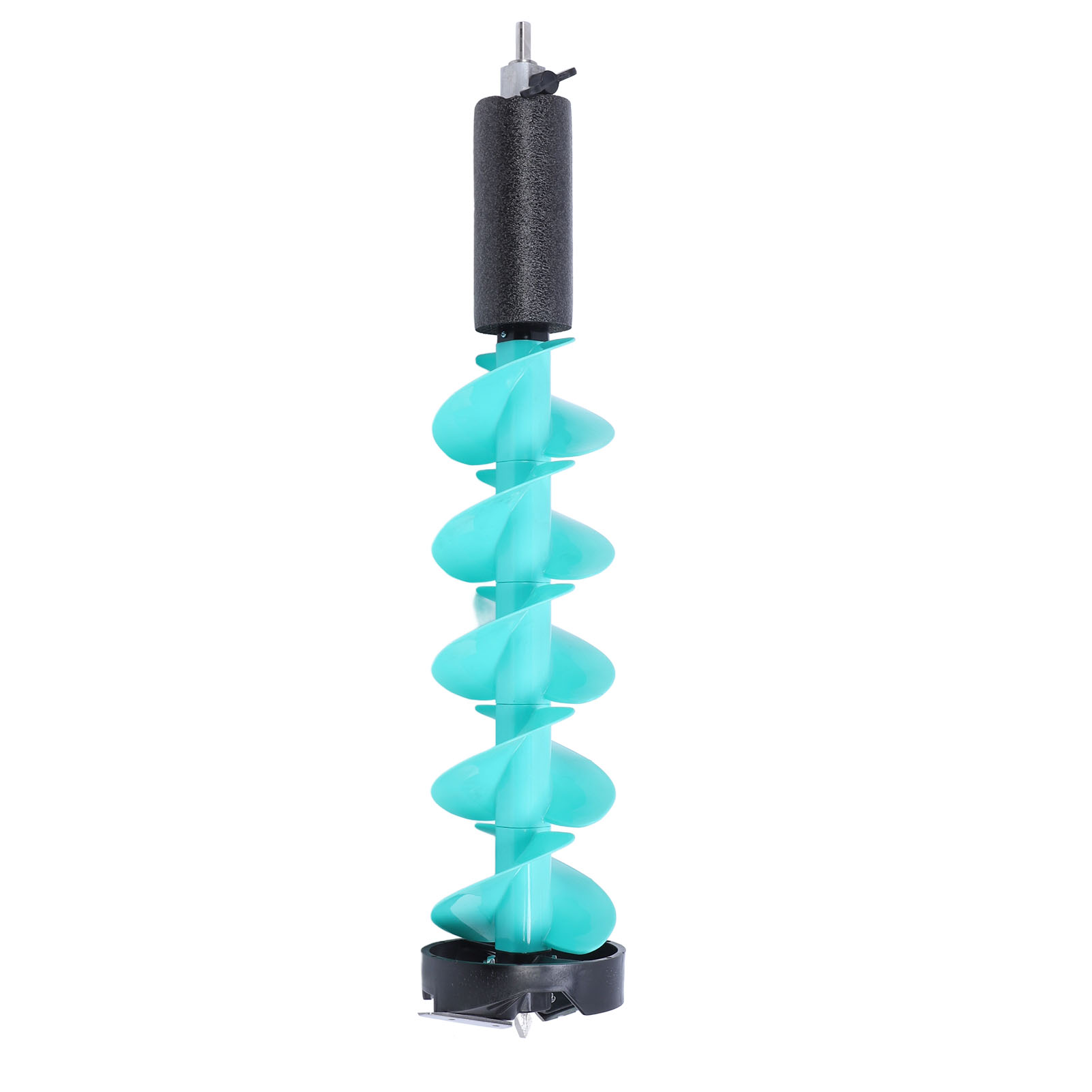 Ice Fishing Auger Electric Drill Nylon Floating Auger with 2 Blades and Locating Device 6 Inch Rotating Diameter
