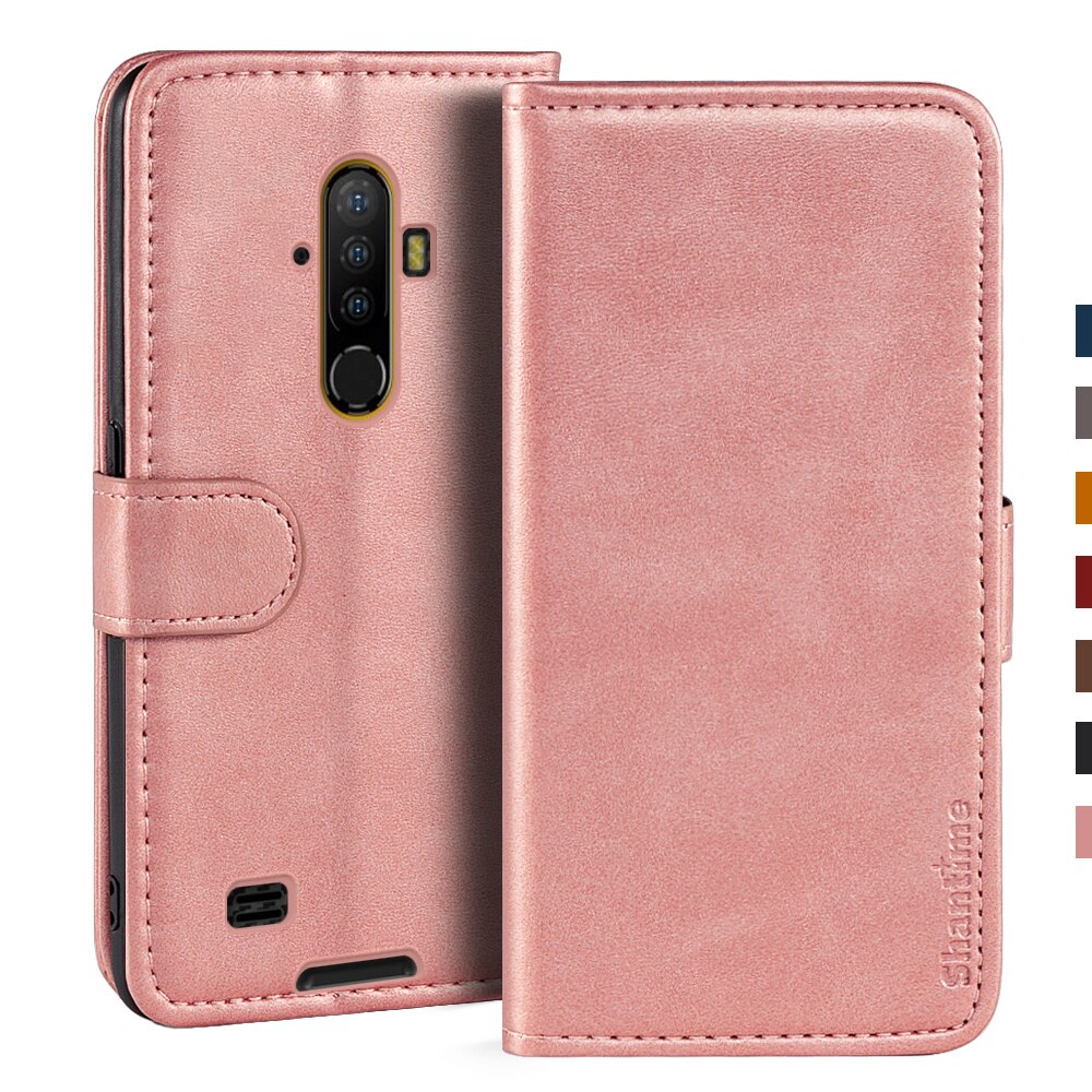 Ulefone-funda magnética de cuero para Ulefone Armor X8, carcasa con soporte para teléfono: Rose gold