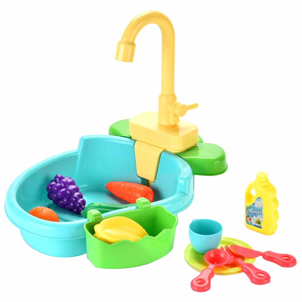 Aanrecht Speelgoed Elektrische Simulatie Vaatwasser Met Running Water Vaatwas Kinderen Keuken Speelgoed Pretend Speelhuis Speelgoed: B Green