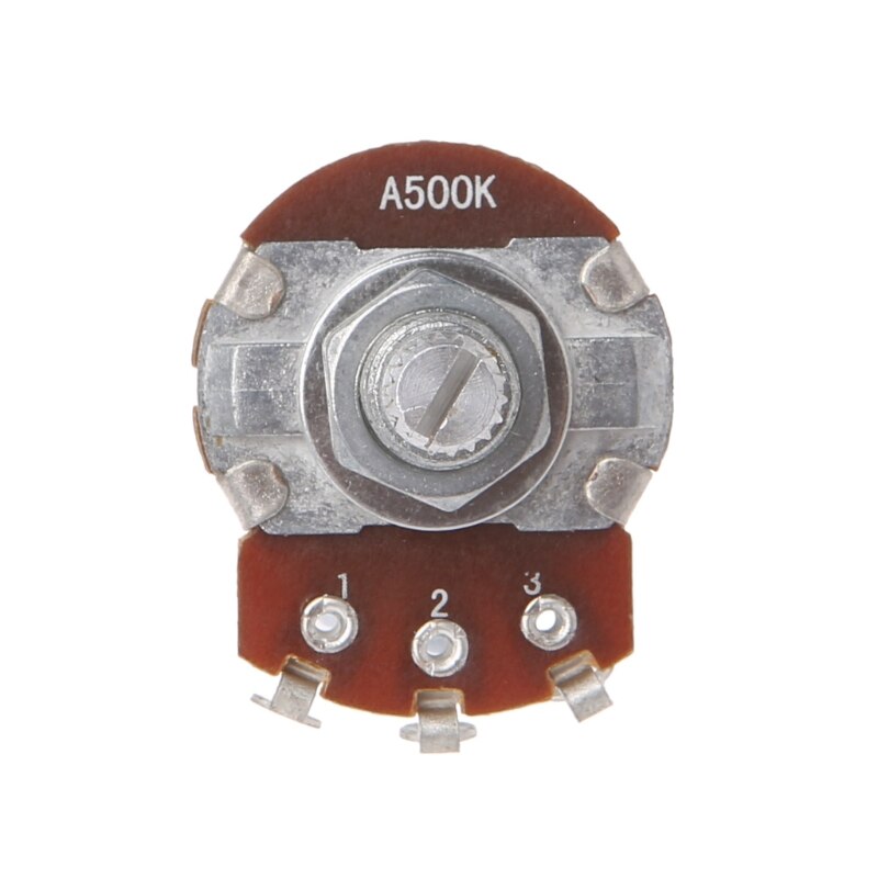 A500K Potentiometer Splined Pot Electric Guitar Bass Effect Amp Tone Volume Shaft15mm Parts Diameter24mm Y4UB