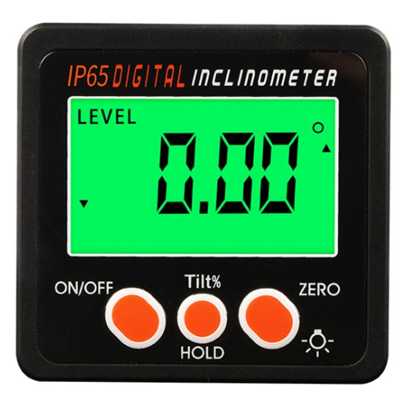 IP65 Waterproof Protractor with Back Light Inclinometer Angle Bevel Box Electronic Protractor netic Base