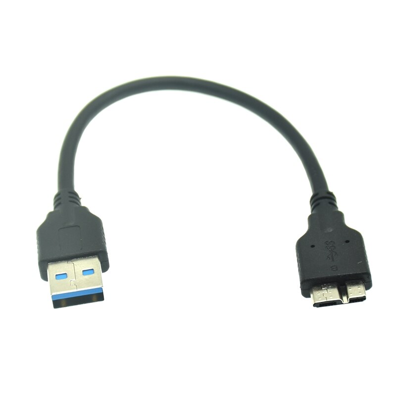 Short 10cm 5Gbps USB 3.0 A Male To Micro B Male Plug 10 Pin High Speed Adapter Converter Data Cable Cord Black 20cm 30cm 50cm