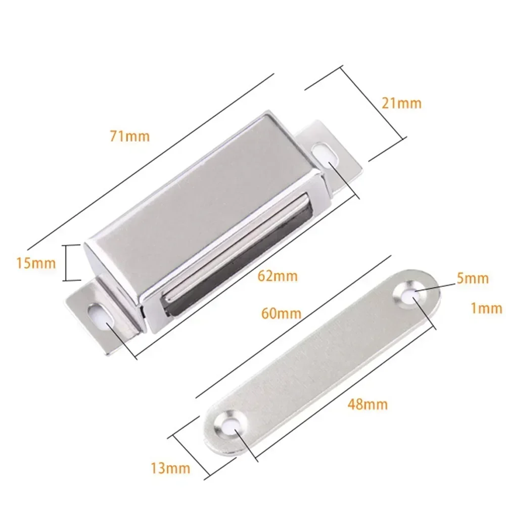 Magnetische deurvanger Sterke, zware kastvangsten Kast Garderobemagneten Deurgrendel Catch Meubelstopper Hardware: Zwart/goud