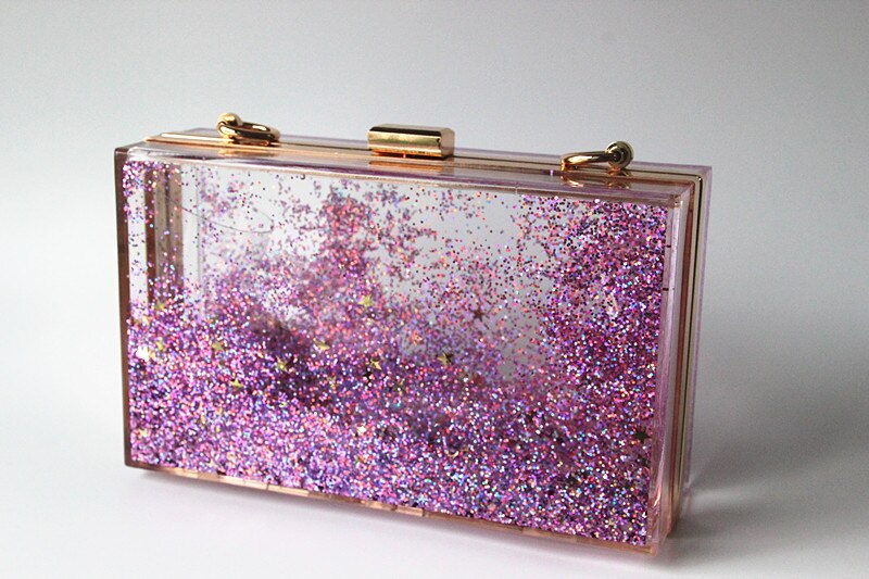 Minaudiere transparent, petit sac à main de luxe pour les femmes,en acrylique,avec cristaux et straps à chaine unique,disponible en plusieur couleurs