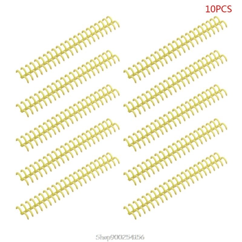10pcs Plastic Loose Leaf Link Spiral Circles Binder Ring for 30 Holes Notebook Paper Book Stationery O01 20: Yellow