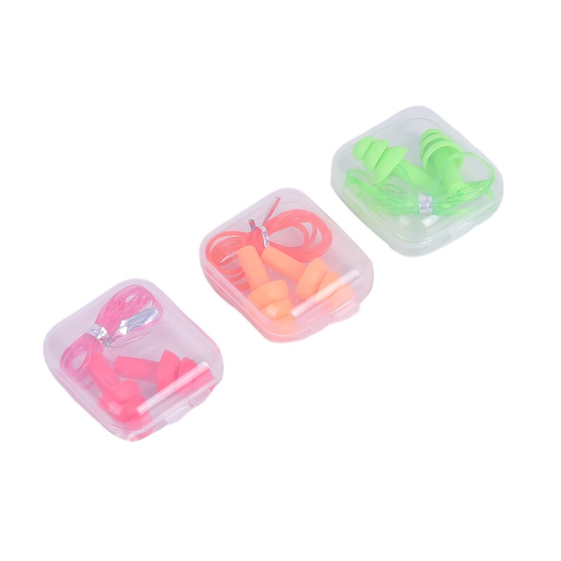 Ear Plug With Rope 1Pair PVC Rope Earplugs Comfort Earplugs Noise Red... – Grandado