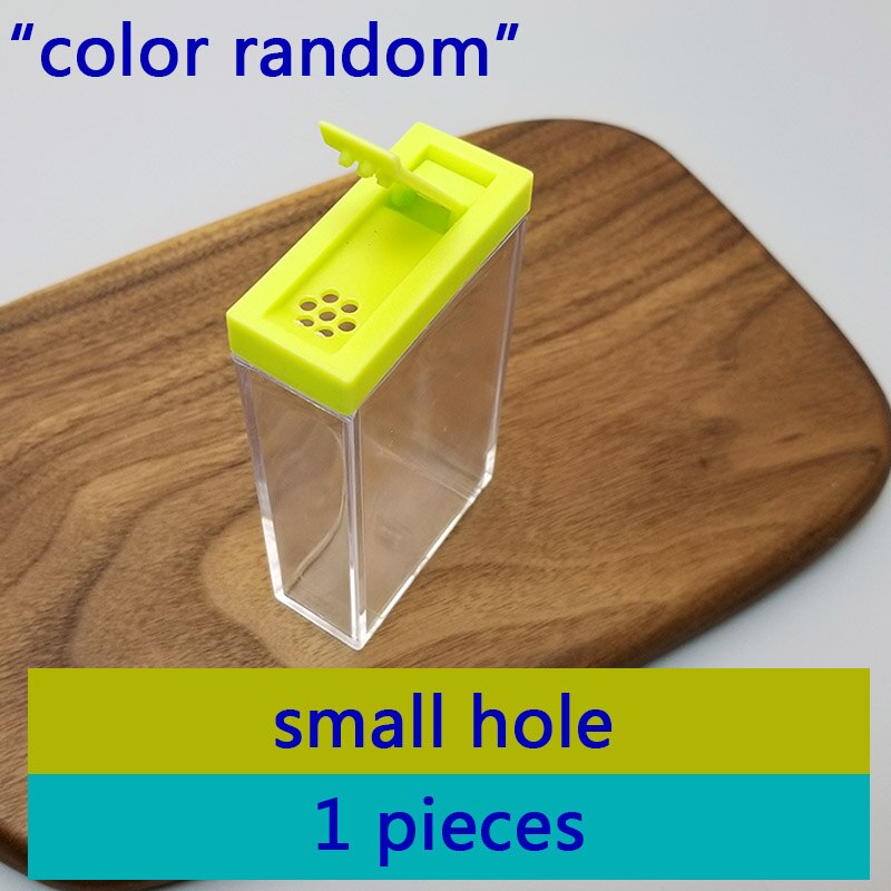Transparent Spice Jar Set Salt and Pepper Seasoning Bottle Colorful Lid Kitchen Condiment Cruet Storage Container seasoning box: 1 pcs -a