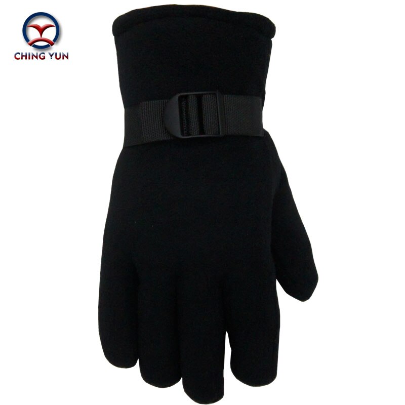 men gloves winter polar fleece black thick cotton mittens outdoor activities soft warm adjustable wrist fleece liningArm sleeve