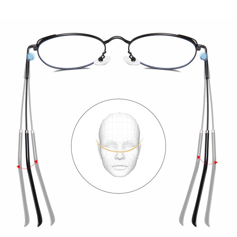 SHAUNA Retro Anti Blue Light Eyeglasses Frames Metal Cat Ear Optical Frame