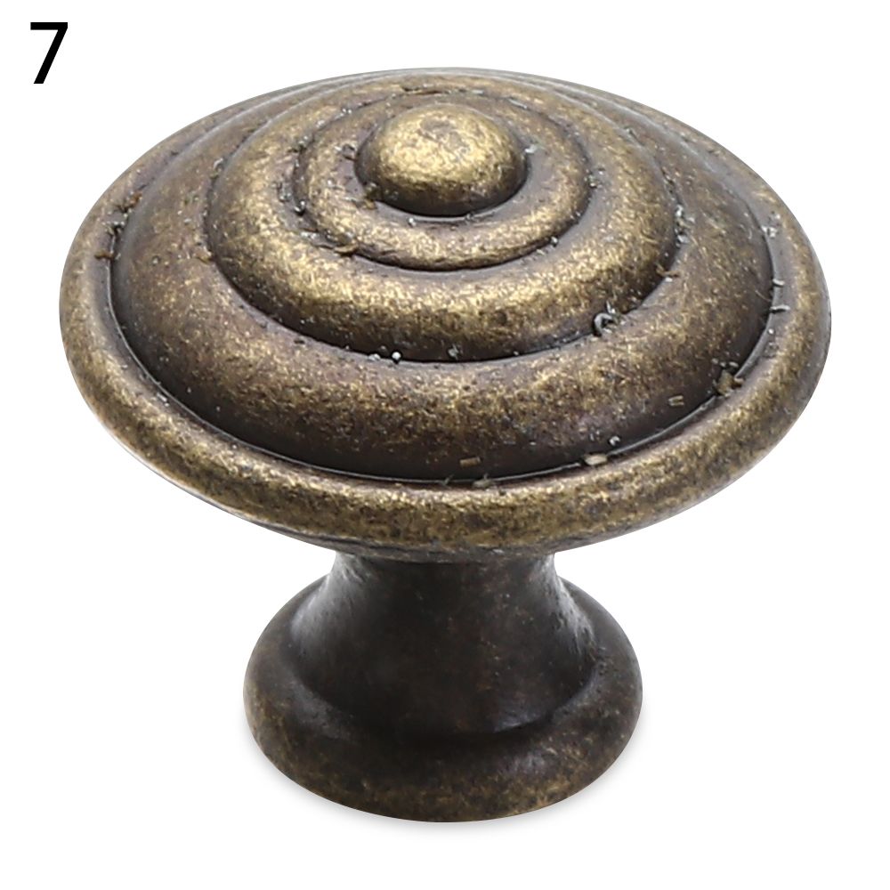 Boutons de poignée en forme de champignon Antique, rond, pour armoire, tiroir, armoire, vis, composant matériel de meuble de garde-robe, 1 pièce: 7
