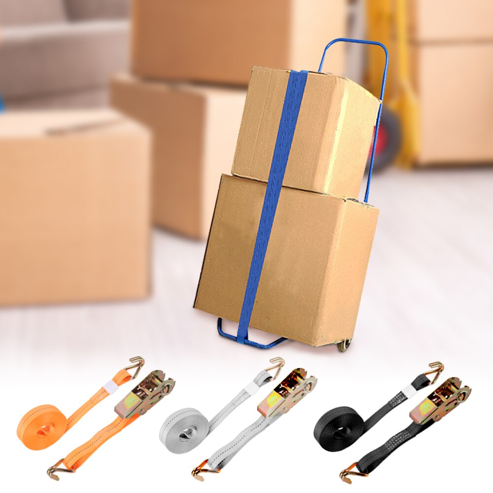 1/2/4Pcs 800KG Ratchet Straps Tie Down Claw Lorry Strap Lashing Polyester for Car motorcycle bike With Metal Buckle 25mm 5 Meter