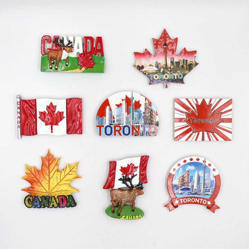Kanada Souvenir Harz Kühlschrank 3d Souvenir Handwerk Magnet für Kühlschrank Dekor