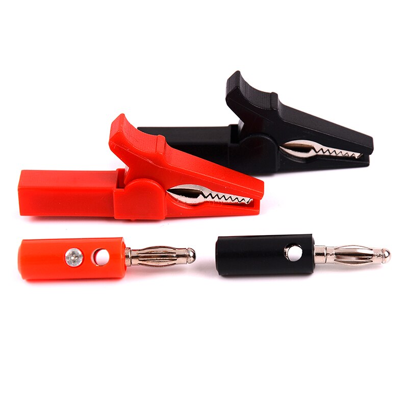 4 Stuks Met 4Mm Banaan Plug Kabel Clips 55Mm Alligator Clip + Banana Plug Test Probe