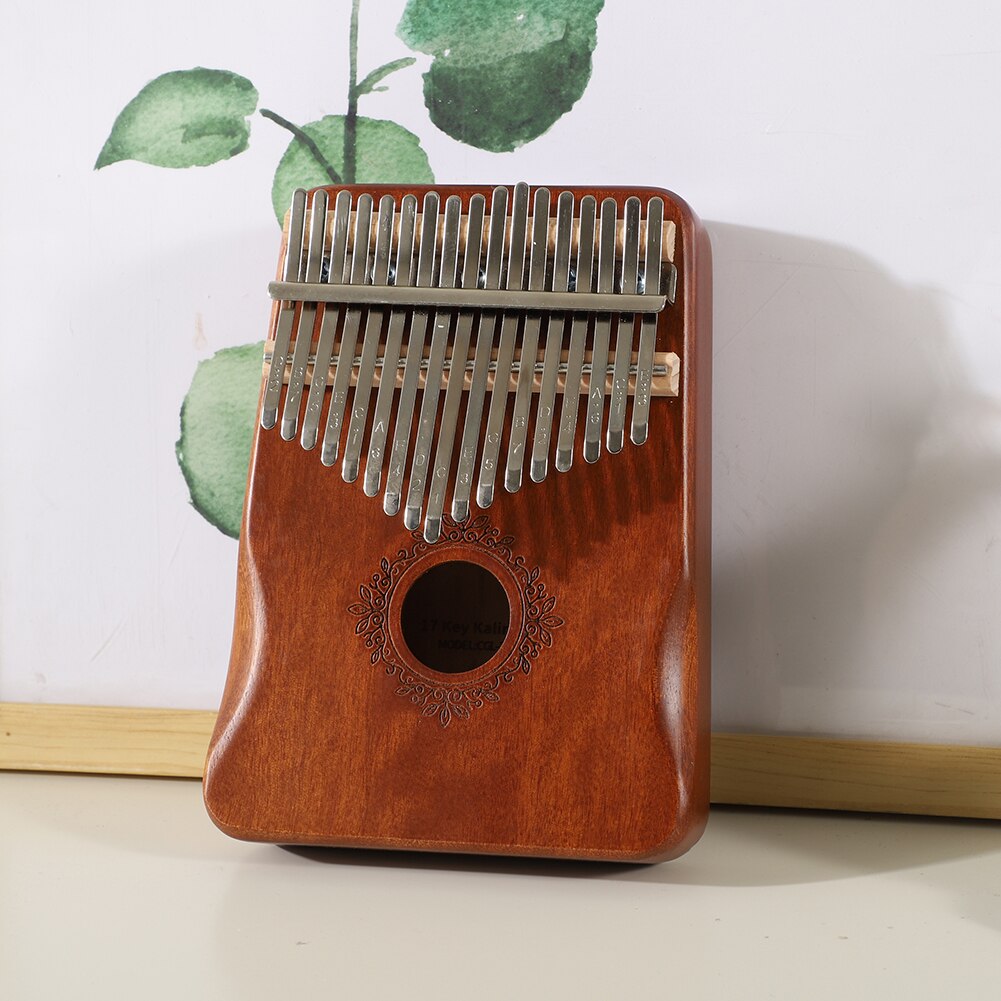 Instrument de musique à Percussion pouce doigt Piano léger 17 touches en bois Kalimba acajou Portable éléments de musique