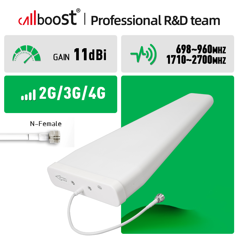 698~960/1710~2700 MHz Log-Periodic Antenna 11dBi High Gain Directional Outdoor Antenna N-Female Connector For Signal Booster
