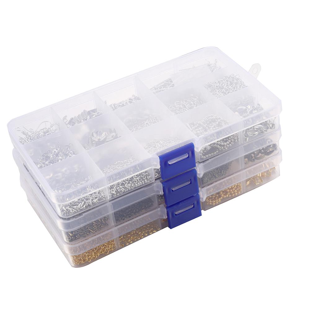 1220 Stks/set Oorbellen Haak Keten Open Jump Ring Headpins Diy Voor Ketting Bracelect Sieraden Maken Kits Vinden Benodigdheden Sets