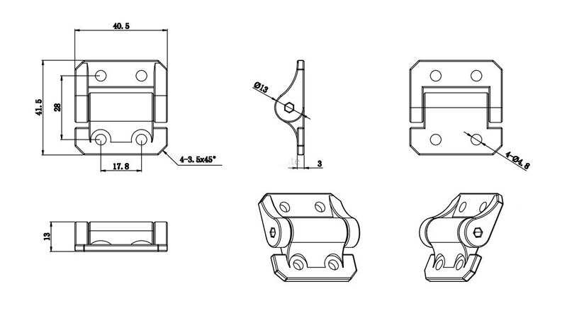Constant Torque Hinge K7-200 Can Be Positioned At Any Angle Damping Axis Plane Hinge