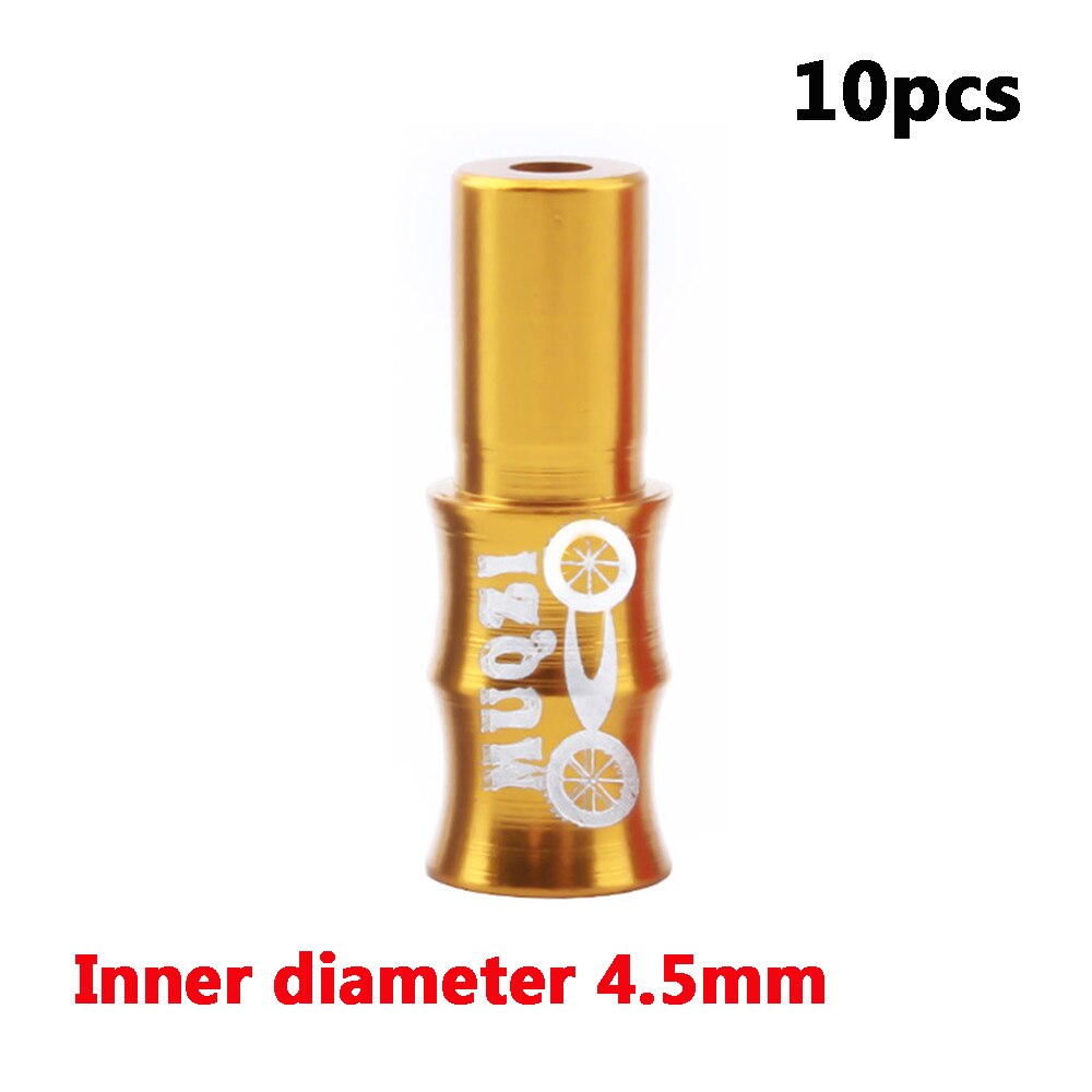 10 stk motorsykling tilbehør mtb terrengsykkel metall aluminiumslegering metalltråd caps sykkel deler bremseledning lokk kabel ledning deksel: 4.5mm måke