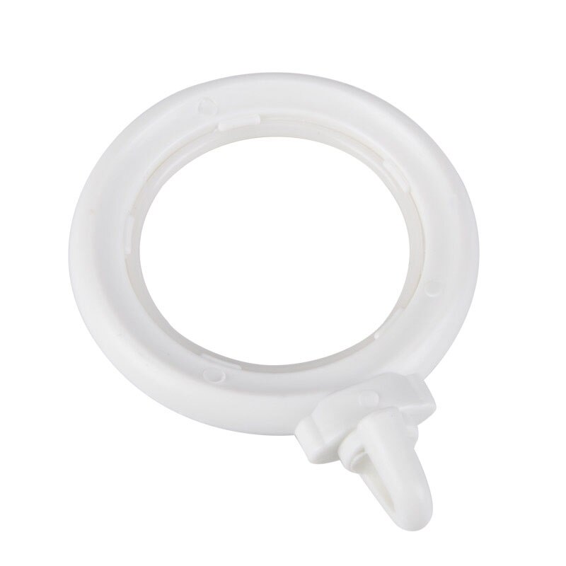 10 Stuks Per Lot Plastic Gordijn Accessoires Ringen Zilverkleurige Koper Kleur Haak Opknoping Interne Diameter 40 Mm