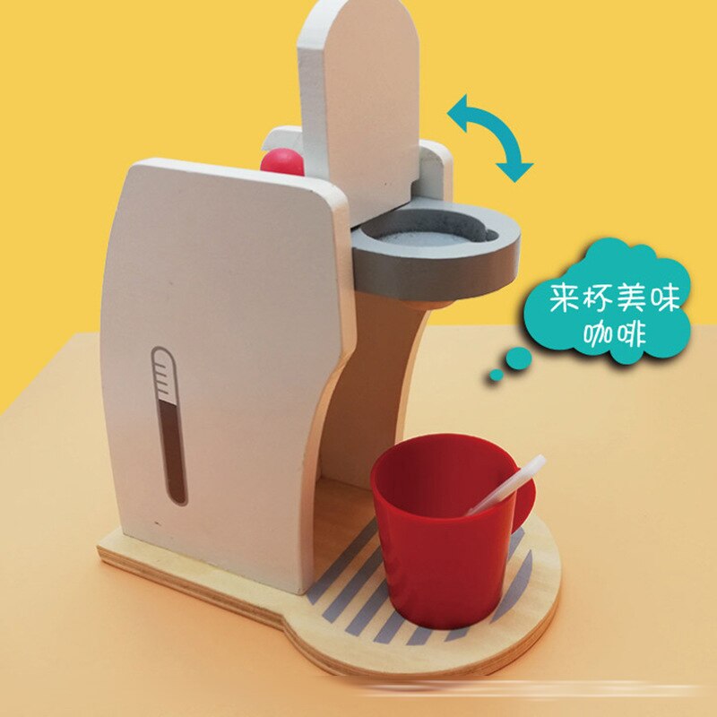 Haus spielzeug holz kaffee maschine frühstück kombination nachmittag Tee früHenne bildung Simulation spielzeug freundlicher Koch spielzeug
