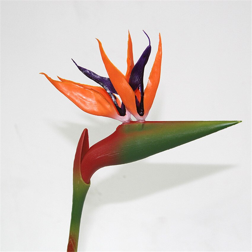 Liten hög simulering plastkänsla paradisfågel placerad process konstgjord strelitzia reginae: Gul