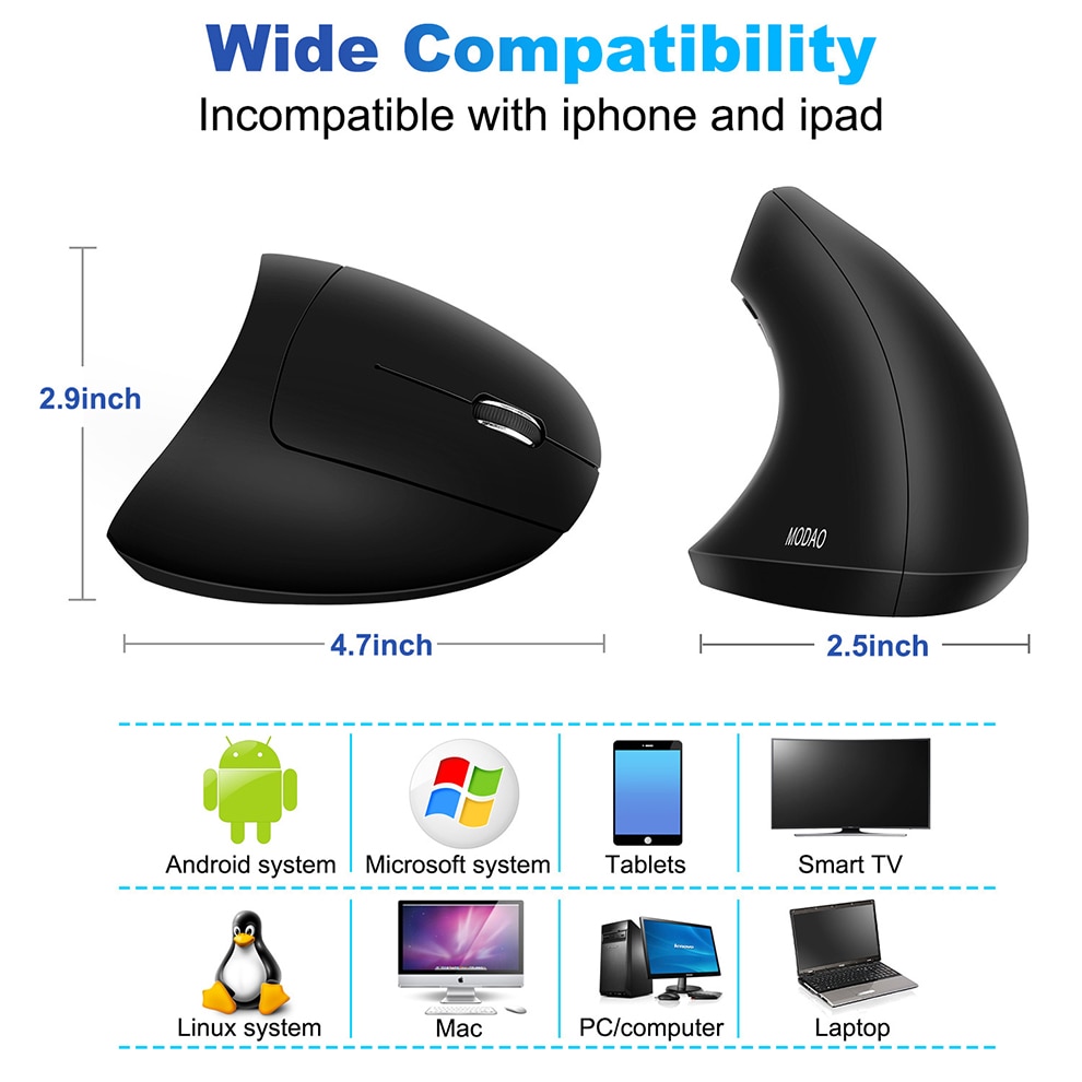 Jelly Comb Vertical Mouse Bluetooth 4.0 Wireless Mouse for Notebook 6 Button Ergonomic Mice for PC Laptop Computer Office