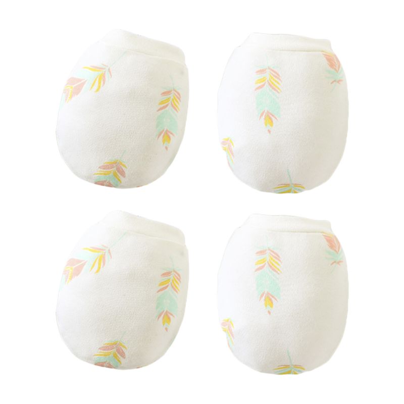2 paires de gants anti-rayures en coton doux pour bébé, motif dessin animé, protection du visage pour nouveau-né, mitaines anti-rayures, protège-mains pour bébé: 6