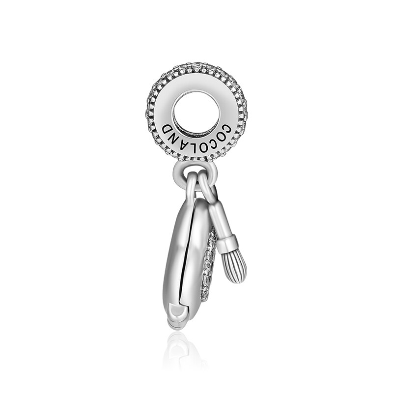 BEADS for Jewelry Making BraceletS My Beautiful Powder Box cHarMs 100% 925 OrigiNal Sterling Silver Jewerly