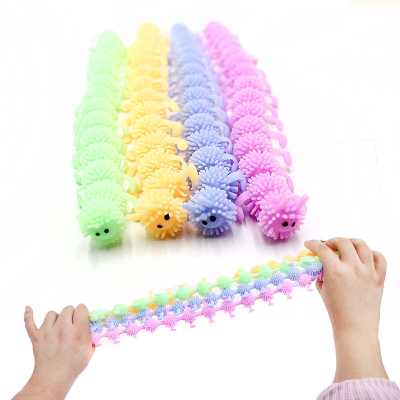 Baby Squeeze Toys 16 Knots Caterpillar Relieves Stress Toy Physiotherapy Releases Stress Adult toys zabawki dla dzieci