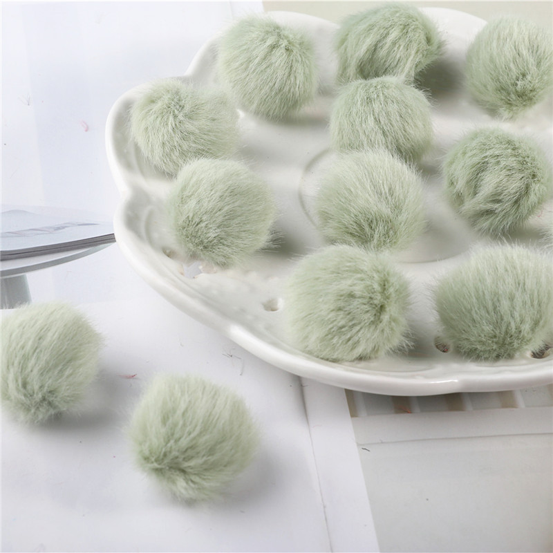 12 Stks/partij 17 Kleuren 2.5Cm Nertsen Pompoms Bont Ballen Voor Naaien Op Gebreide Sleutelhanger Sjaal Schoenen Hoeden Bont Diy ambachten Haaraccessoires: 4 Mustard green