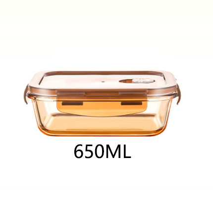 Heat Resistant Glass Fresh Keeping Lunch Box for Kids Women Men Food Storage Meal Prep Containers Japanese Snacks Bento Box: square 650ml